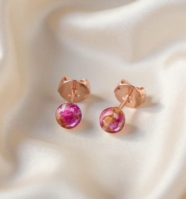 Earrings with wedding bouquet flowers "Classic Pearlets"