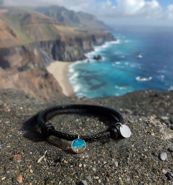 Men's "Pride Azure" Bracelet with Your Own Sand