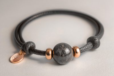 Pearl bracelet with cat's ashes "Unforgettable"